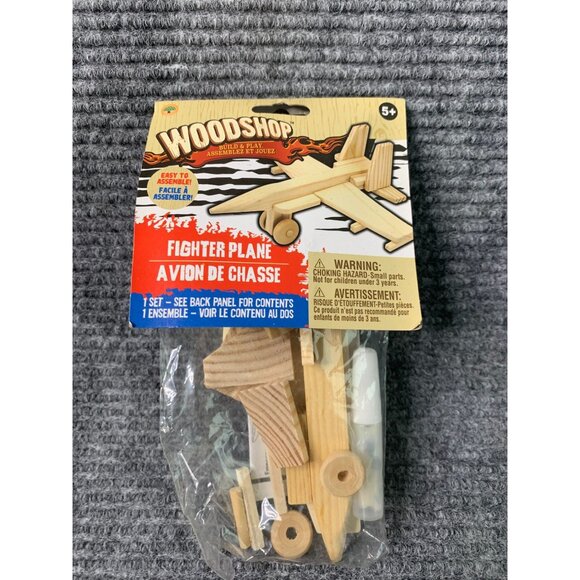 New Woodshop Build and Play Fighter Plane Craft Art - Picture 1 of 3